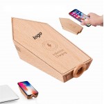 Logo Branded Bamboo Boat Wireless Charger