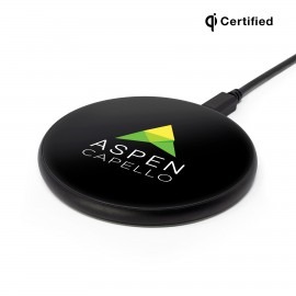 Logo Branded Wireless Charge Pad with 15W Output - Light Up