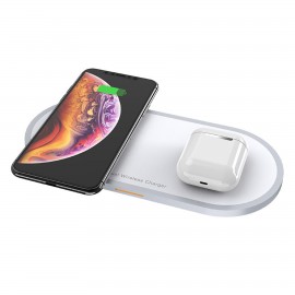 10 W 2 in 1 Wireless Fast Charger with Logo  10 W 2 in 1 Wireless Fast Charger with Logo