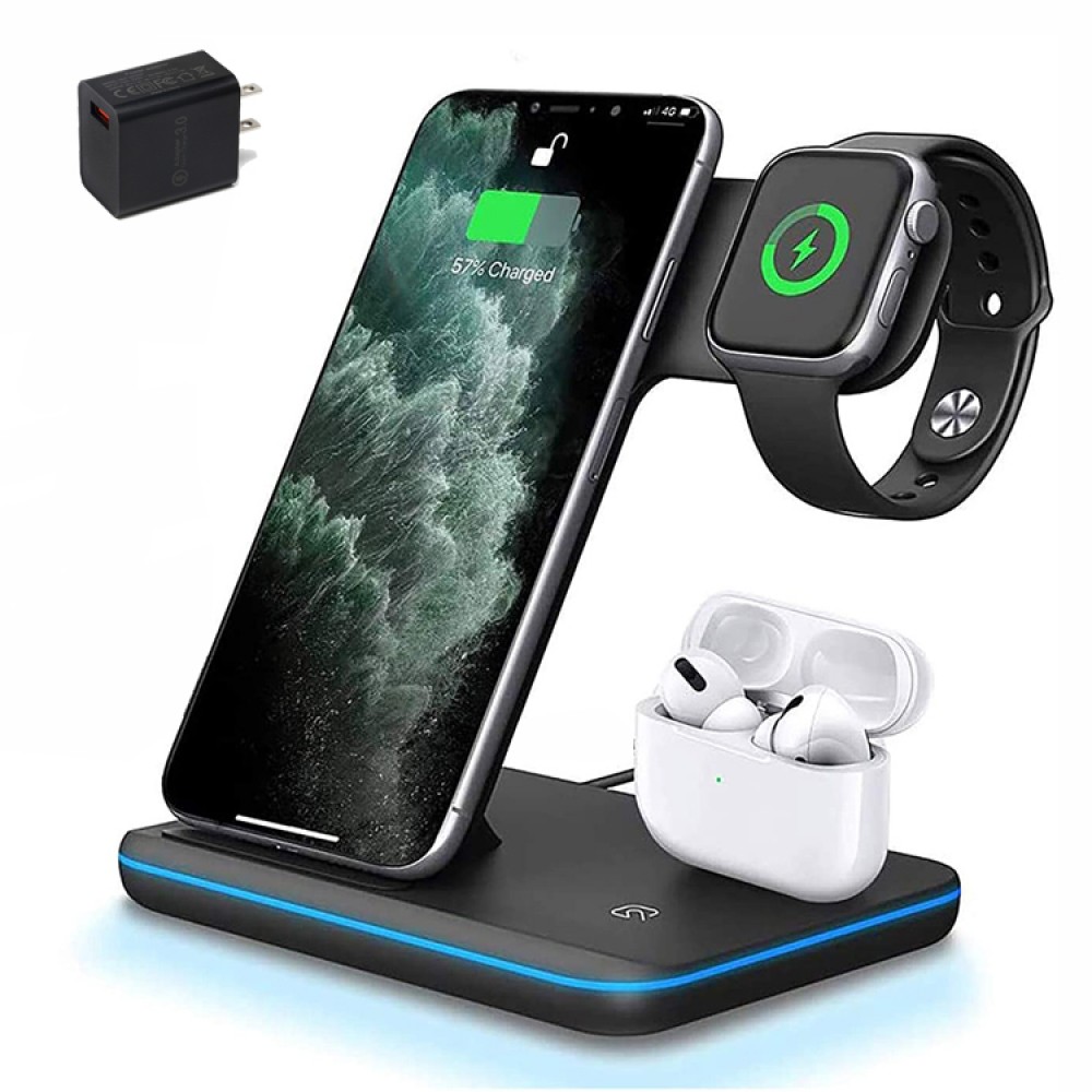 3 In 1 Wireless Charger with Logo