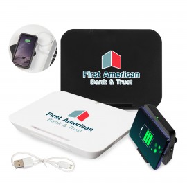 Non-Slip Wireless Charger Pad w/Phone Stand with Logo  Non-Slip Wireless Charger Pad w/Phone Stand with Logo