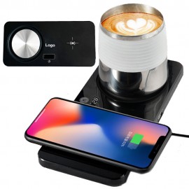 Multi-Functional Mug Coaster Wireless Charger with Logo  Multi-Functional Mug Coaster Wireless Charger with Logo