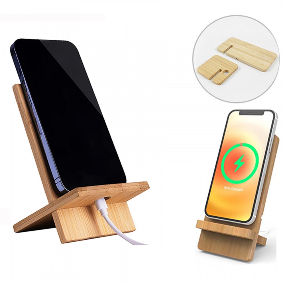 Wooden Wireless Charger Holder with Logo