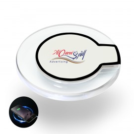 Bongo Wireless Charging Pad (White/Black) with Logo  Bongo Wireless Charging Pad (White/Black) with Logo