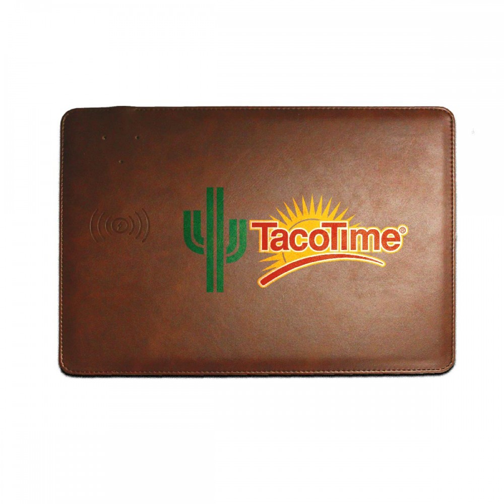 Leather Mouse Pad with Wireless Charger Leather Mouse Pad with Wireless Charger
