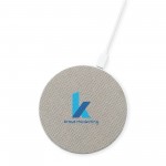 Auden Aluminum Wireless Charging Pad - Sliver with Logo