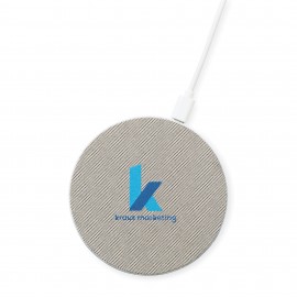 Auden Aluminum Wireless Charging Pad - Sliver with Logo