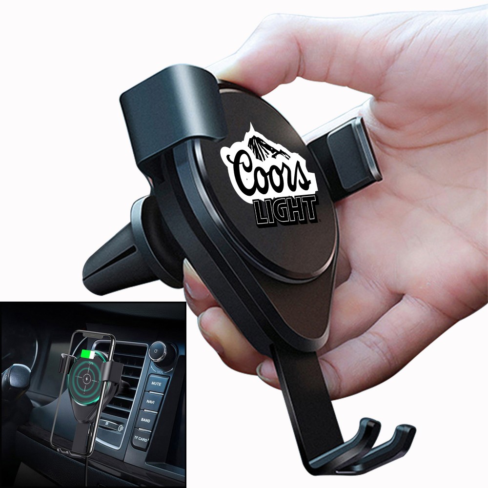 Wireless Charging Car Phone Holder with Logo