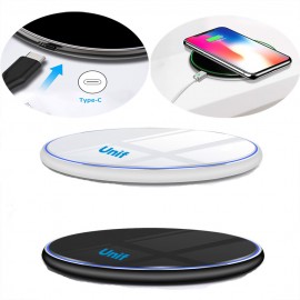 Logo Branded 4Â¡ Dia Qi 10W Round Wireless Fast Charging Pad