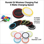 Promotional Rondel Qi Wireless Charging Pad 5 Watts Charging Speed