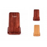 Promotional Wood Grain Phone Holder Qi Wireless Fast Charger Pad/ Base 10W