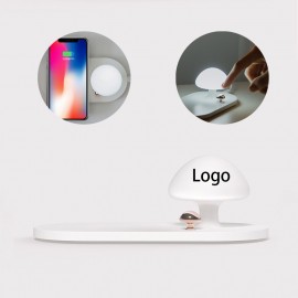 Wireless Charging Pad with LED Night Light Lamp with Logo