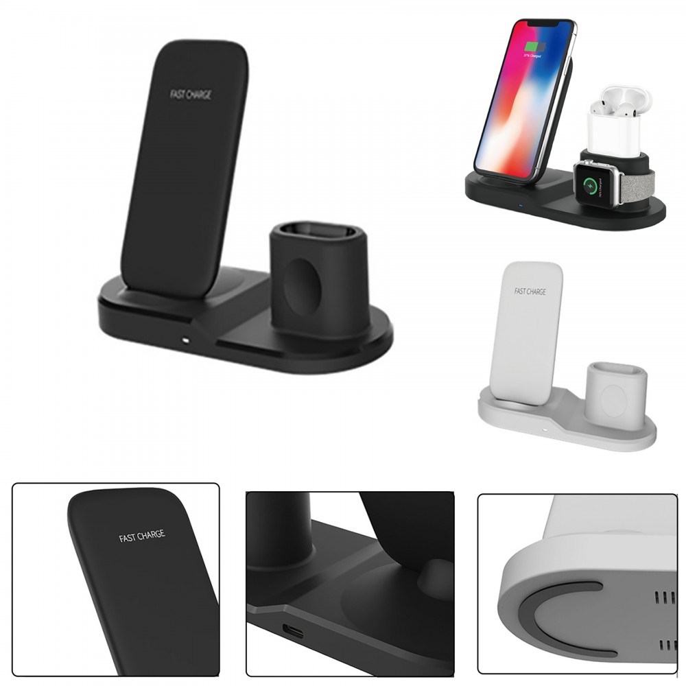 3 in 1 Wireless Charger Stand Portable with Logo
