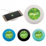 Nebula Wireless Charging Pad with Integrated Cable with Logo
