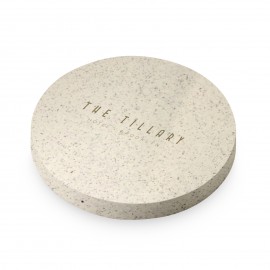 Eco Wheat Straw material 5W Mini wireless charging pad with Logo