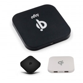 Square 5W Wireless Charger with Logo  Square 5W Wireless Charger with Logo