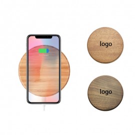 Logo Branded Bamboo Wireless Charging Pad