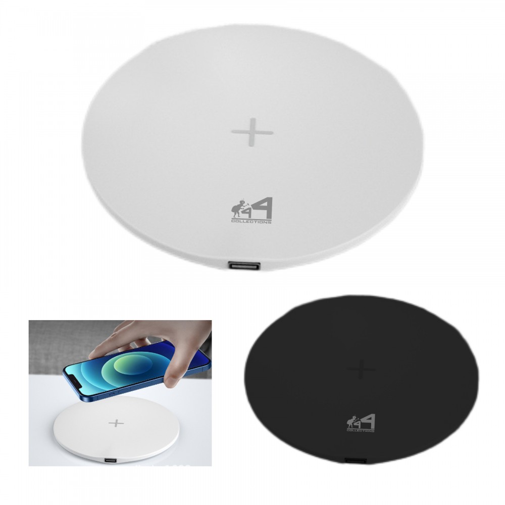 15W Slim Round Wireless Charger with Logo