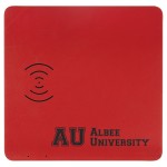 Red Charging Pad with USB Cord, Laserable Leatherette with Logo