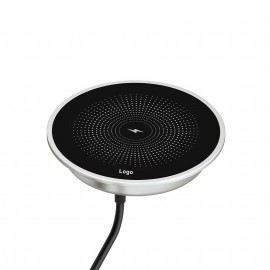 Desk Wireless Charger Pad Desktop Grommet Power with Logo  Desk Wireless Charger Pad Desktop Grommet Power with Logo