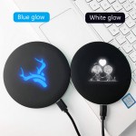Led Light Up Logo 10W Qi Wireless Fast Charger-Laser Light-Up Logo with Logo