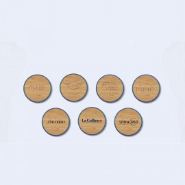 15W QI Certified Bamboo Charging Pad with Logo 15W QI Certified Bamboo Charging Pad with Logo