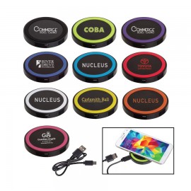 10W Wireless Charging Pad for Mobile Devices with Logo  10W Wireless Charging Pad for Mobile Devices with Logo