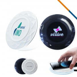 Moire Wireless Charging Pad with Logo  Moire Wireless Charging Pad with Logo
