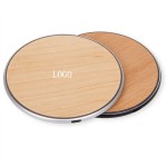 Customized 10W Wooden Round Ultra-thin Wireless Charger