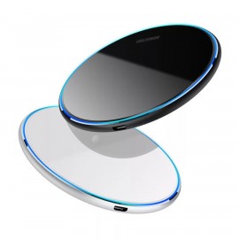 Customized Round 15W Ultra Thin Mirror Qi Wireless Fast Charger