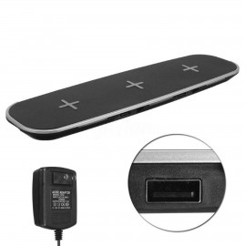 3 in 1 Dual USB 5W Qi Wireless Charger with Logo