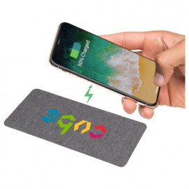 Logo Branded Ultra Thin Fabric Wireless Charging Pad  Logo Branded Ultra Thin Fabric Wireless Charging Pad