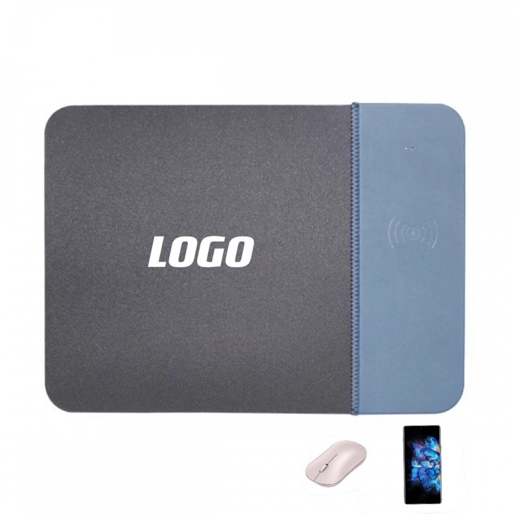 Full Color 10W Wireless Charging Mouse Pad with Logo
