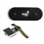 Logo Branded Light-Up-Your-Logo Duo Wireless Charging Pads