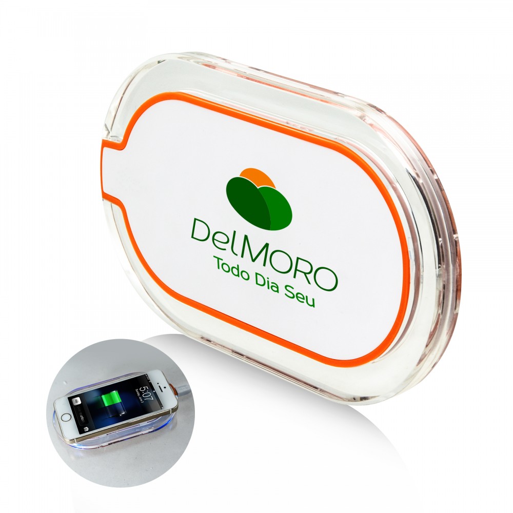 Personalized Mango Wireless Charging Pad - Orange
