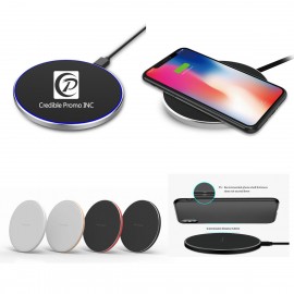 Customized Aluminum Alloy Super Slim QI Wireless Phone Charger  Customized Aluminum Alloy Super Slim QI Wireless Phone Charger
