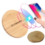 Logo Branded Bamboo 5W Wireless Charger
