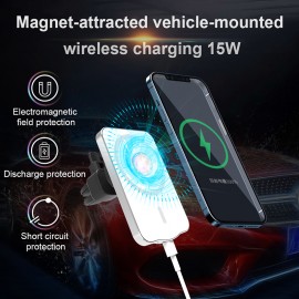 B8 15W Magnetic Wireless Car Charger with Logo