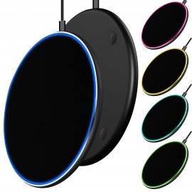 Light-Up Wireless Charging Pad with Logo  Light-Up Wireless Charging Pad with Logo