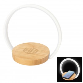 Customized Bamboo Wireless Charger Night Light