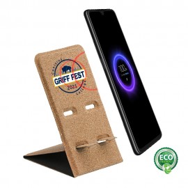 Ruinart Eco-Friendly Cork 5W Wireless Charging Stand with Logo  Ruinart Eco-Friendly Cork 5W Wireless Charging Stand with Logo