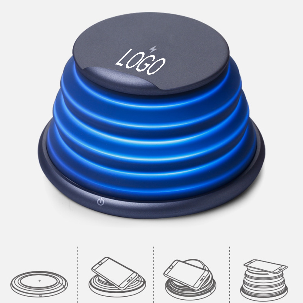 Wireless Charger Pad with Colorful LED Light Foldable Wireless Charger Pad with Colorful LED Light Foldable