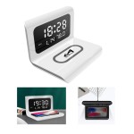 Wireless Charger Led Alarm Clock with Logo