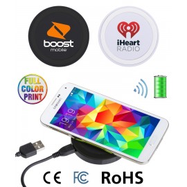Logo Branded Union Printed - QI Wireless Charger Pad with Full Color Print  Logo Branded Union Printed - QI Wireless Charger Pad with Full Color Print