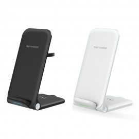 15W 3 in 1 Fast Wireless Charger with Logo  15W 3 in 1 Fast Wireless Charger with Logo