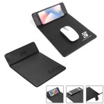 PU Leather Waterproof Foldable 10W Fast Charging Wireless Charger Mousepad with Logo