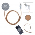Ashford 10W RPET & Cork Wireless Charging Pad with Logo