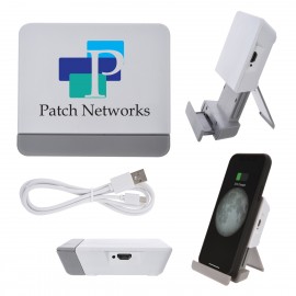 Compact Wireless Charging Pad & Stand with Logo  Compact Wireless Charging Pad & Stand with Logo