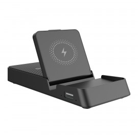 10W Foldable 3 in 1 Wireless Charger Phone Stand with Logo  10W Foldable 3 in 1 Wireless Charger Phone Stand with Logo