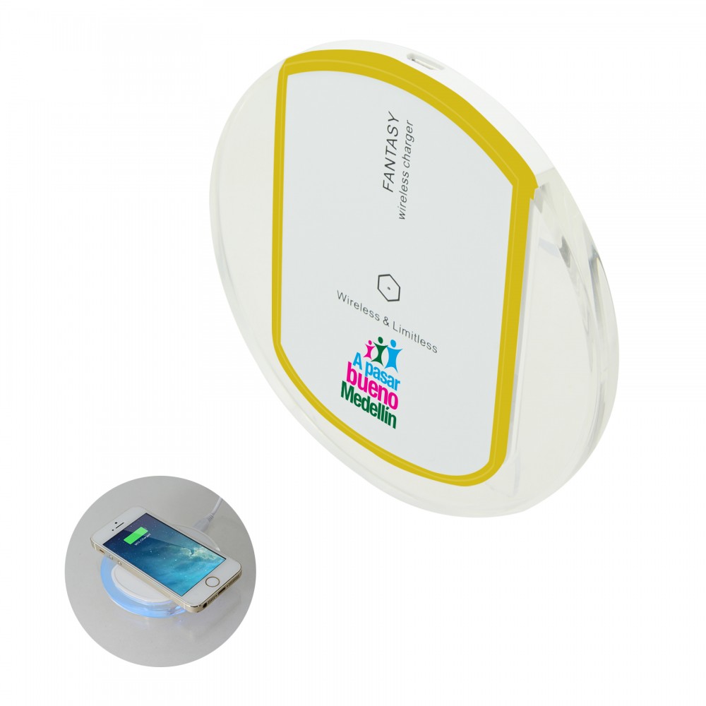 Promotional Kenya Wireless Charging Pad (Yellow)